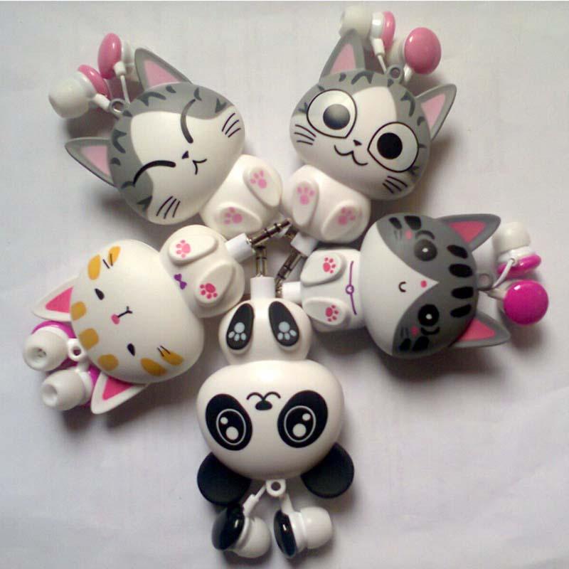Tai nghe dây rút hình thú cực cute