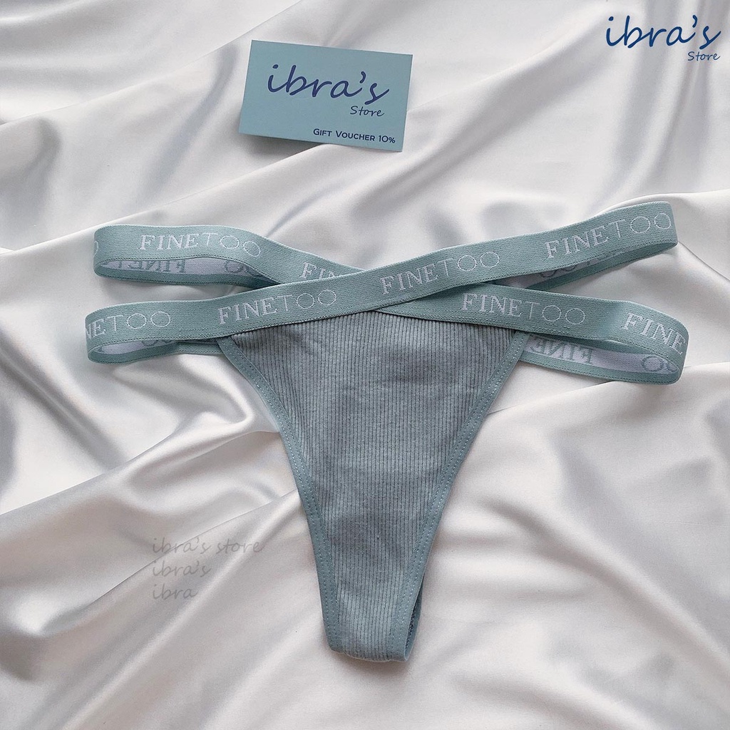 iBRA's Store Quần lót lọt khe nữ sexy dây hông cotton trơn thoáng khí Đồ lót cạp thấp gợi cảm vải mềm mại thoáng khí