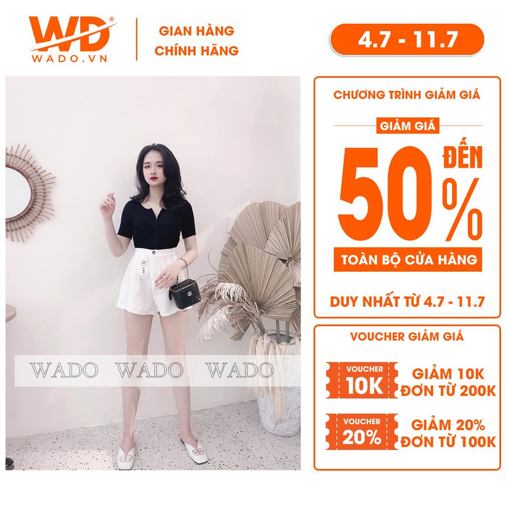[ĐŨI TỐT LOẠI 1] quần short, đùi nữ Wado chất đũi cao cấp