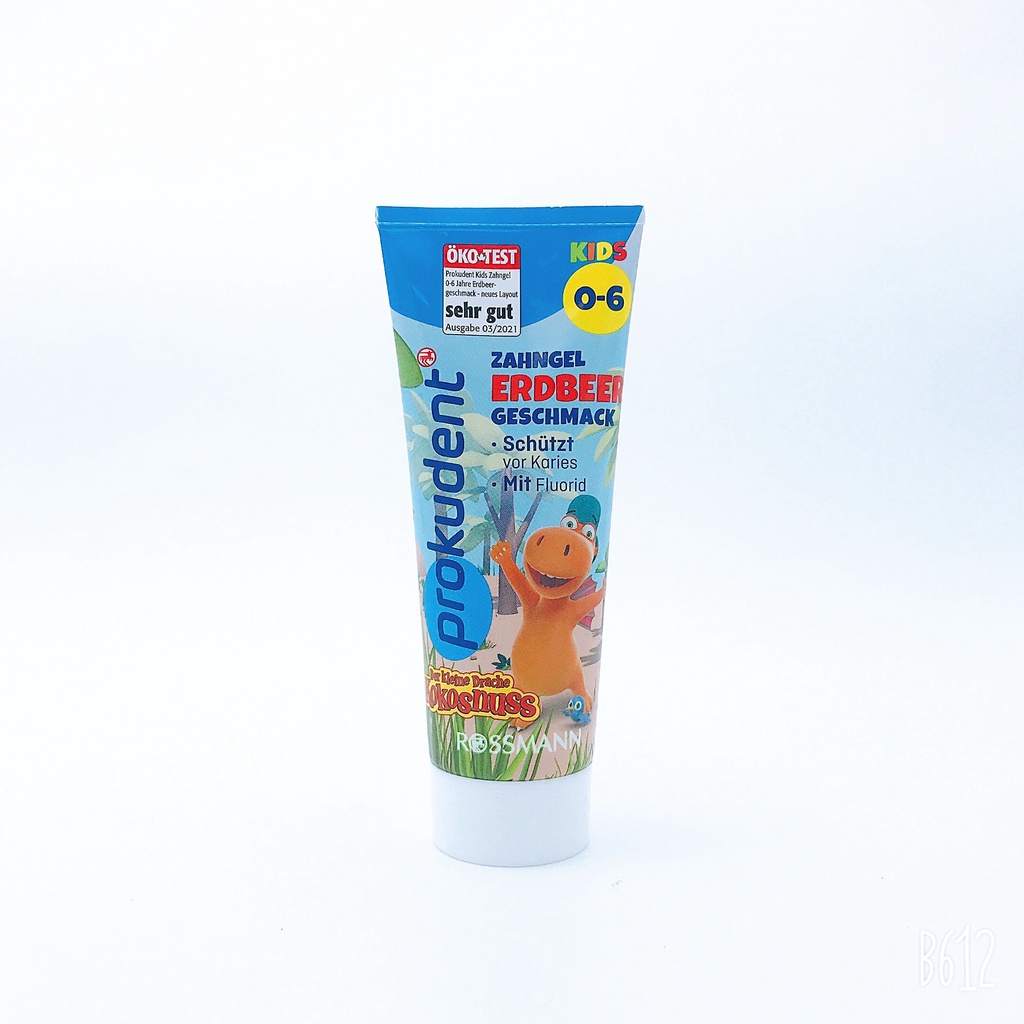 🍓🍓 Kem đánh răng Hương Dâu cho Trẻ Em từ 0-6 tuổi Prokudent Rossmann Đức 75ml
