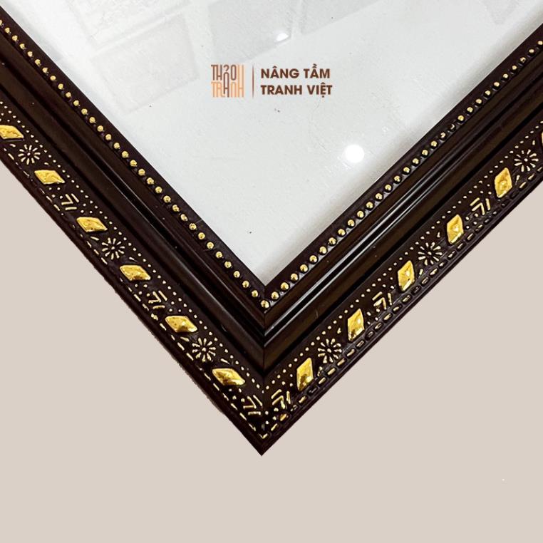 Khung Bằng Khen A4 -Khung Hình Cổ Điển Viền Nâu , Mặt Mica Sang Trọng