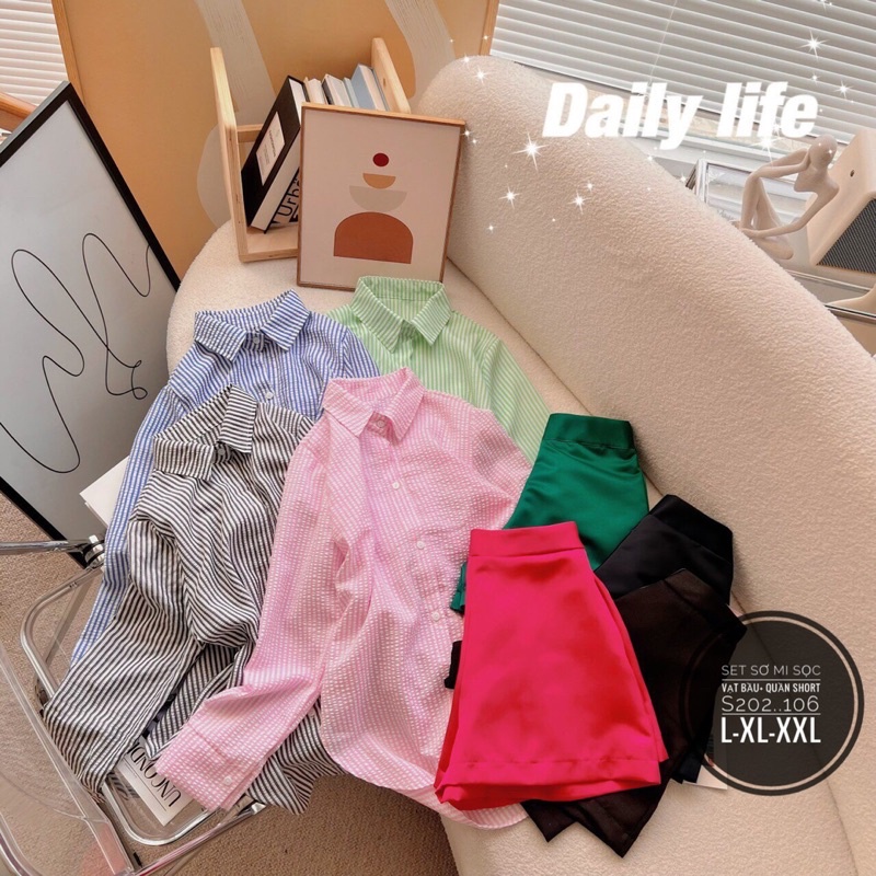 Set sơmi đi du lịch bigsize đi chơi đi dạo phố đều được - BZ030