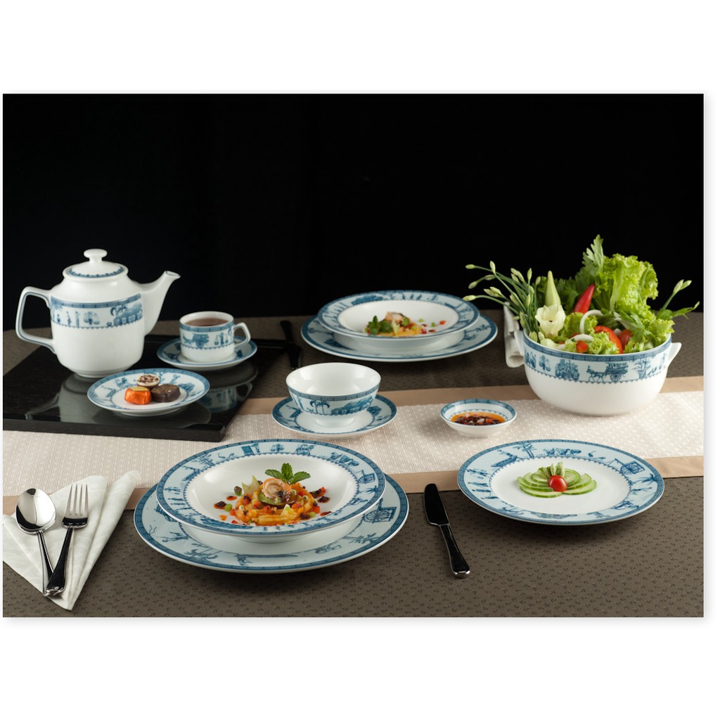 Tô cao Minh Long 15 cm Jasmine Thôn Dã hàng đẹp cao cấp dùng để ăn cơm trong gia đình, đãi khách, tặng quà tân gia