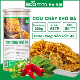 Cơm cháy lắc khô gà 300G ecofood chiên mắm hành giòn thơm đồ ăn vặt viêt nam an toàn vệ sinh thực phẩm
