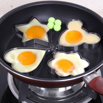HCM - Combo 4 khuôn (dày) chiên trứng làm bánh pancake dễ thương
