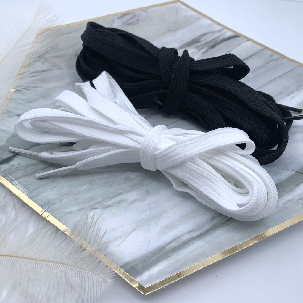 Dây Giày Thể Thao Dẹp Nam Nữ Cổ Thấp và Cổ Cao 120 &amp; 160cm Đơn Giản