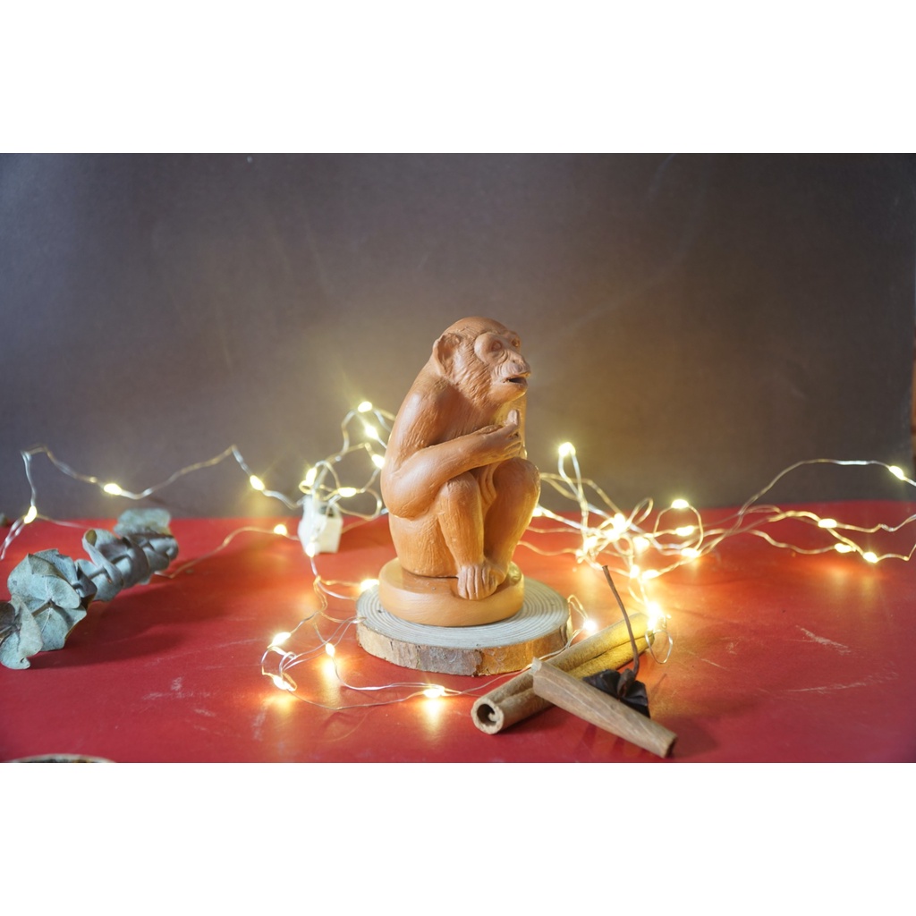 Đồ Đốt Trầm Hương Đất Nung - Hình Con Khỉ - TH11