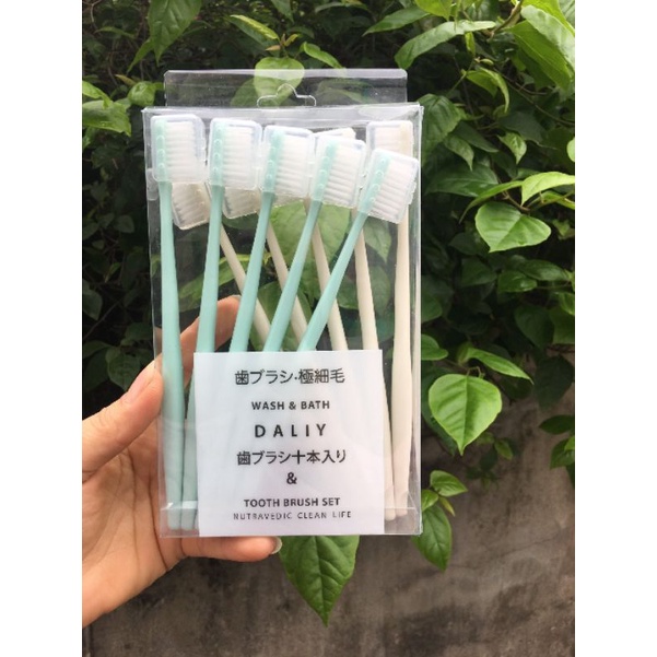 Set 10 bàn trải đánh răng nhật daliy
