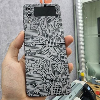 Dán skin 3m full viền vân mạch điện cho galaxy z flip 1 2 3