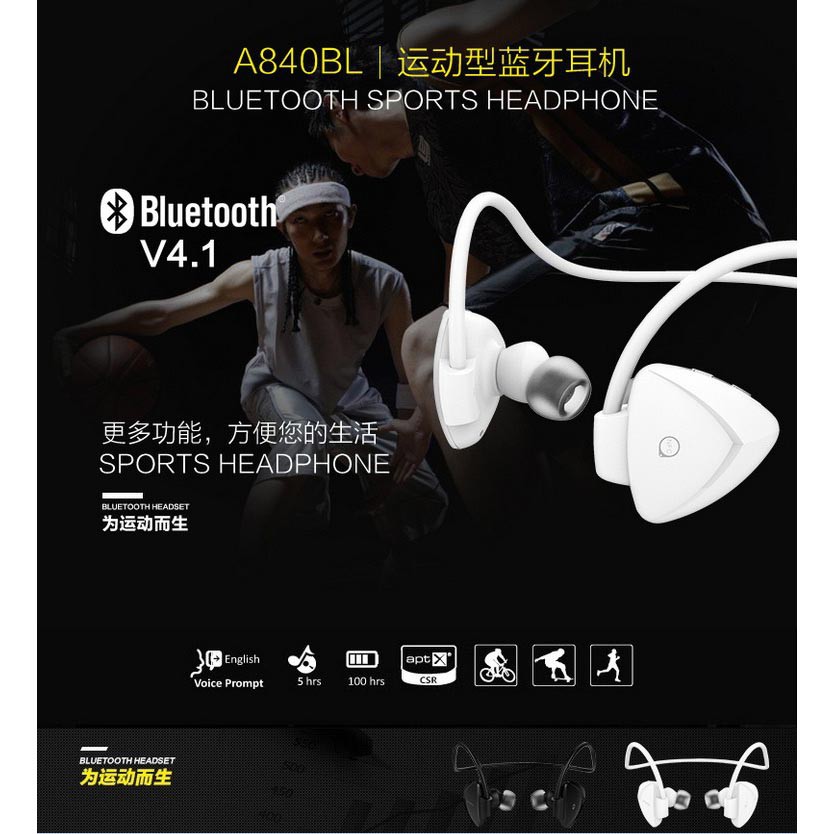 Tai Nghe Bluetooth Awei Nfc A840Bl - Màu Đen