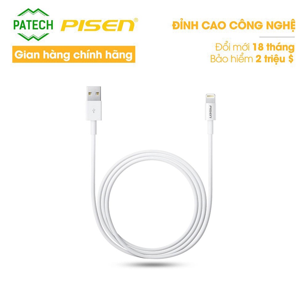 Cáp sạc Pisen cổng IP 1000mm - HÀNG CHÍNH HÃNG