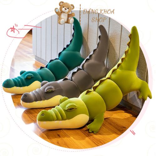 Gấu Bông Cá Sấu Chúa - Cá Sấu Nhồi Bông Dài Size Siêu To Vải Nhung Mịn Misino Hàn Quốc Cao Cấp