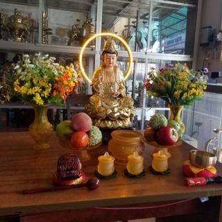 Bình Hoa Thờ Cúng Lưu Ly Vàng - Nhiều Sise