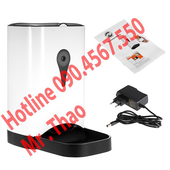 Hộp đựng thức ăn cho Chó Mèo, Tự Động,Điều khiển qua Điện Thoại 3G Wifi, Pet Feeder - Máy tự động cho Thú Cưng ăn