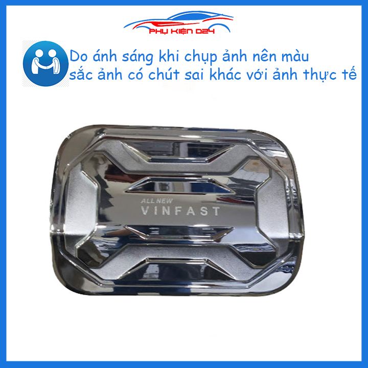 Ốp nắp bình xăng Vinfast Lux A 2020-2021-2022-2023mạ crom chống trầy trang trí ô tô