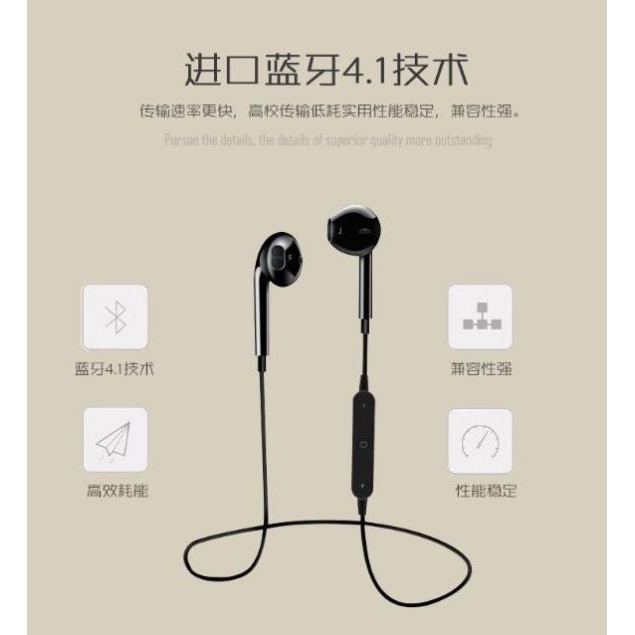 Tai nghe bluetooth 4.1 giá rẻ kết nối được 2 điện thoại thiết kế giống tai nghe iphone