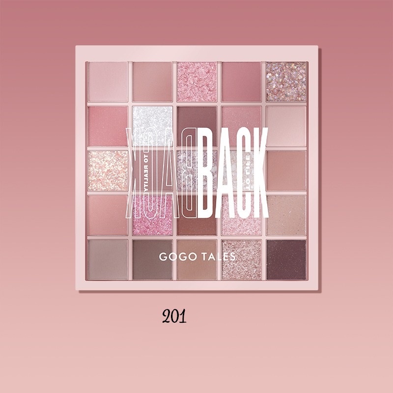 Bảng mắt Gogo tales 25 ô Back To Reality GT282 Nhũ lì lâu trôi phấn mắt 25 ô màu gogotales nội địa trung