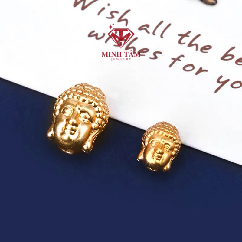 Charm bạc mặt phật bạc nõn 999 và bạc xi vàng-Minh Tâm Jewelry