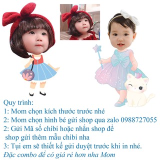 Hình chibi sinh nhật cho bé cao 40cm