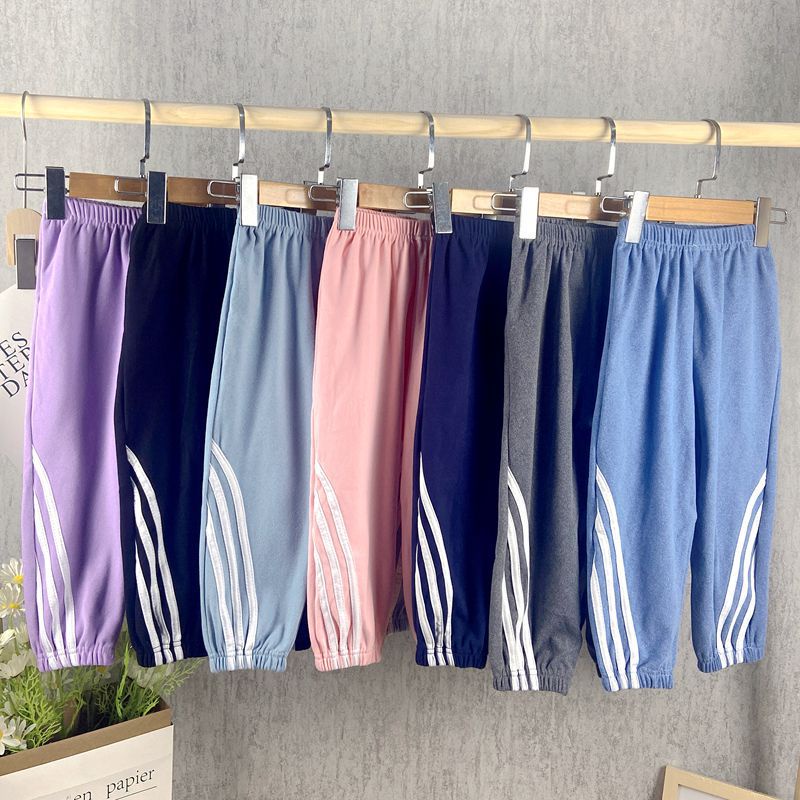 Quần dài thể thao bằng vải nhung hai mặt thời trang thu đông cho học sinh 80-150CM