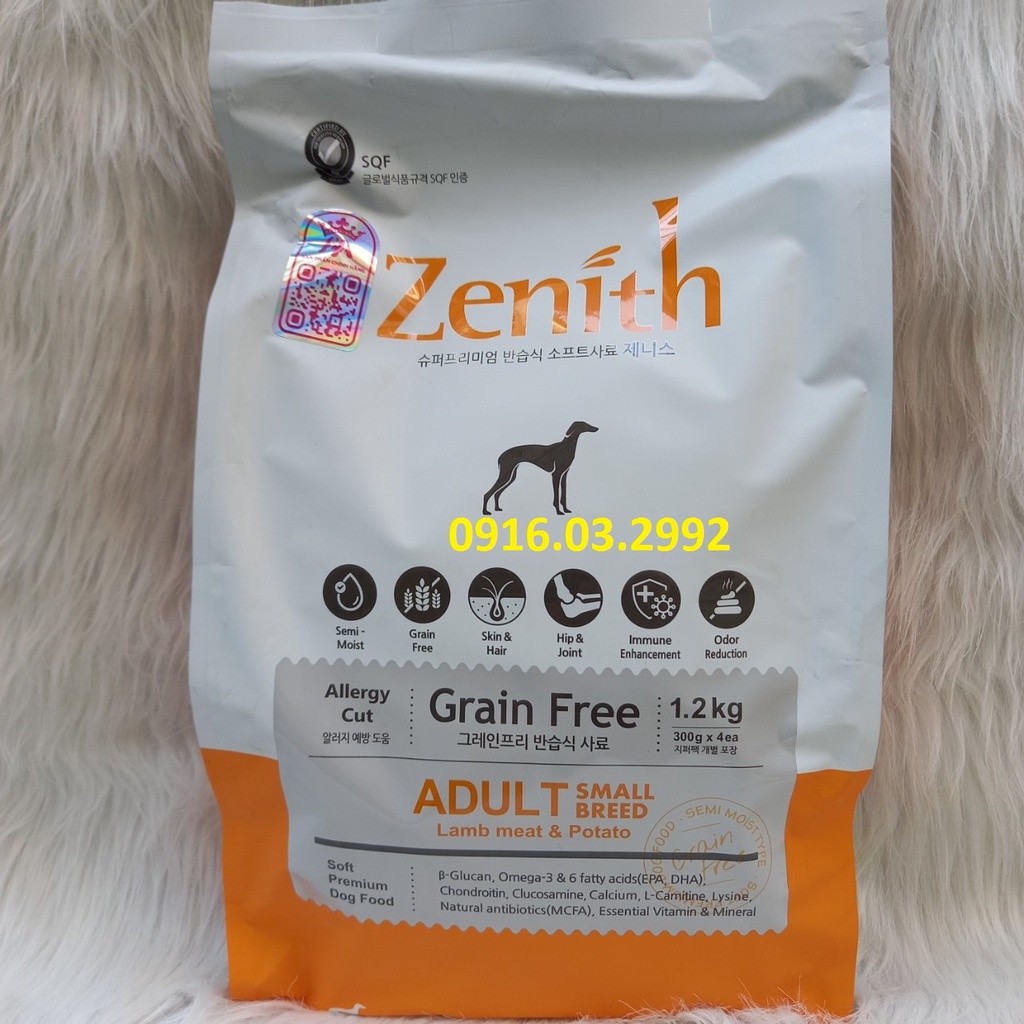 Thức ăn cho chó hạt mềm Zenith 1,2kg, Hạt mềm cho chó Zenith