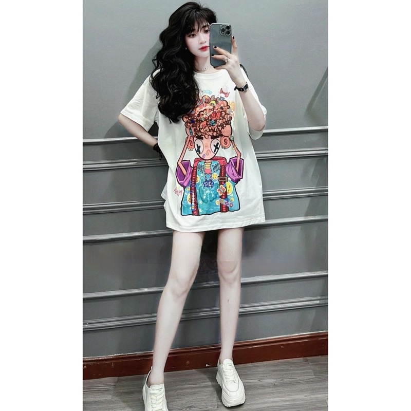 Áo Thun Chất Loại 1 Mịn Mát In Mẫu Hoạt Hình To In Cao Cấp