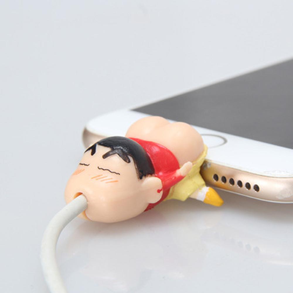 Glenes Phụ Kiện Bảo Vệ Dây Cáp Sạc Usb Loại C Hình Cậu Bé Bút Chì Shin-chan Dễ Thương