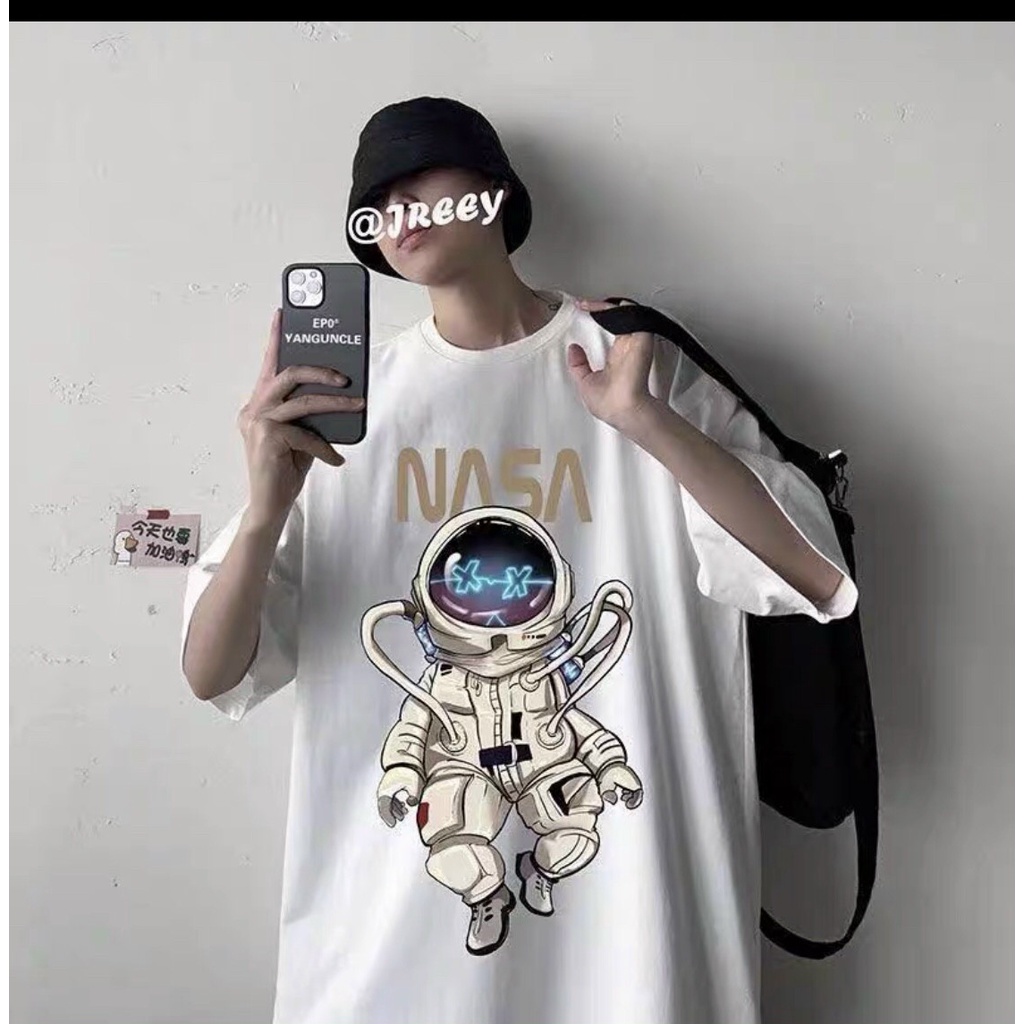 Áo Phông Loang Form Rộng Givenchy, Áo Thun Cổ Tròn Form Rộng Phi Hành Gia Unisex