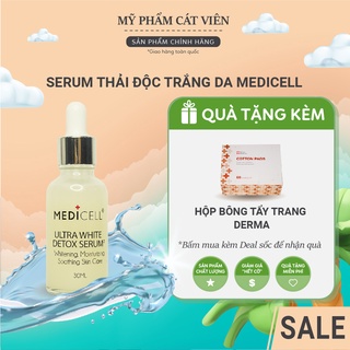 Serum dưỡng trắng thải độc da Medicell, tinh chất dưỡng ẩm mờ thâm sạm Ultra White Detox dành cho mọi loại da