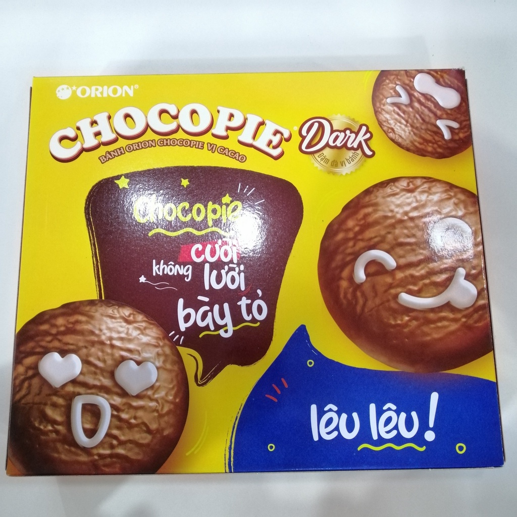 Bánh Choco Pie Dark Orion Vị Cacao (Hộp 12 cái)