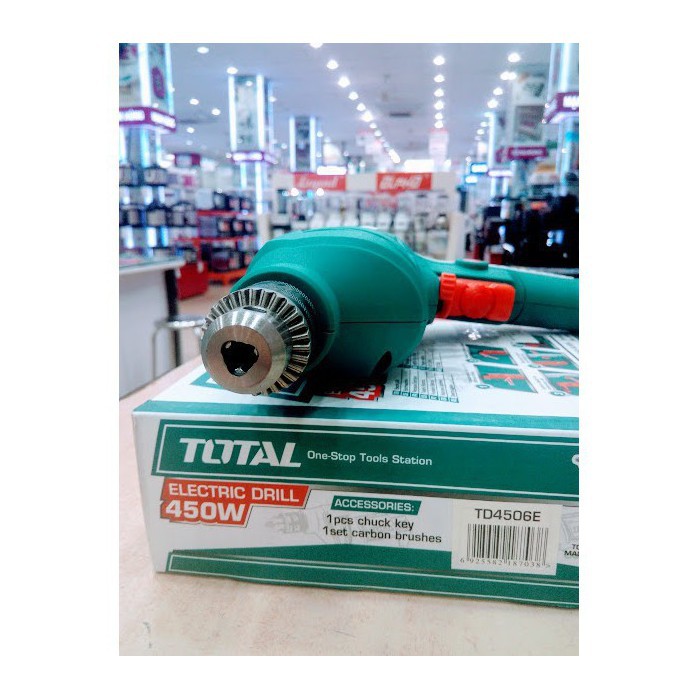 6.5mm Máy khoan điện cầm tay 450W Total TD4506E