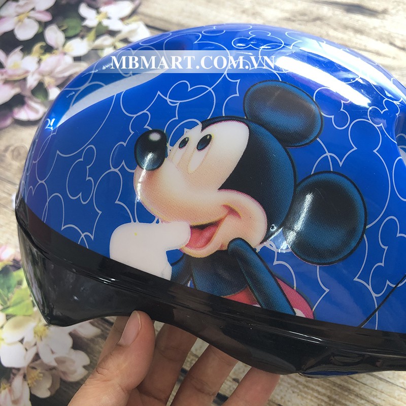 Bộ mũ bảo hiểm trẻ em và bảo vệ tay chân cho bé Mickey Mouse