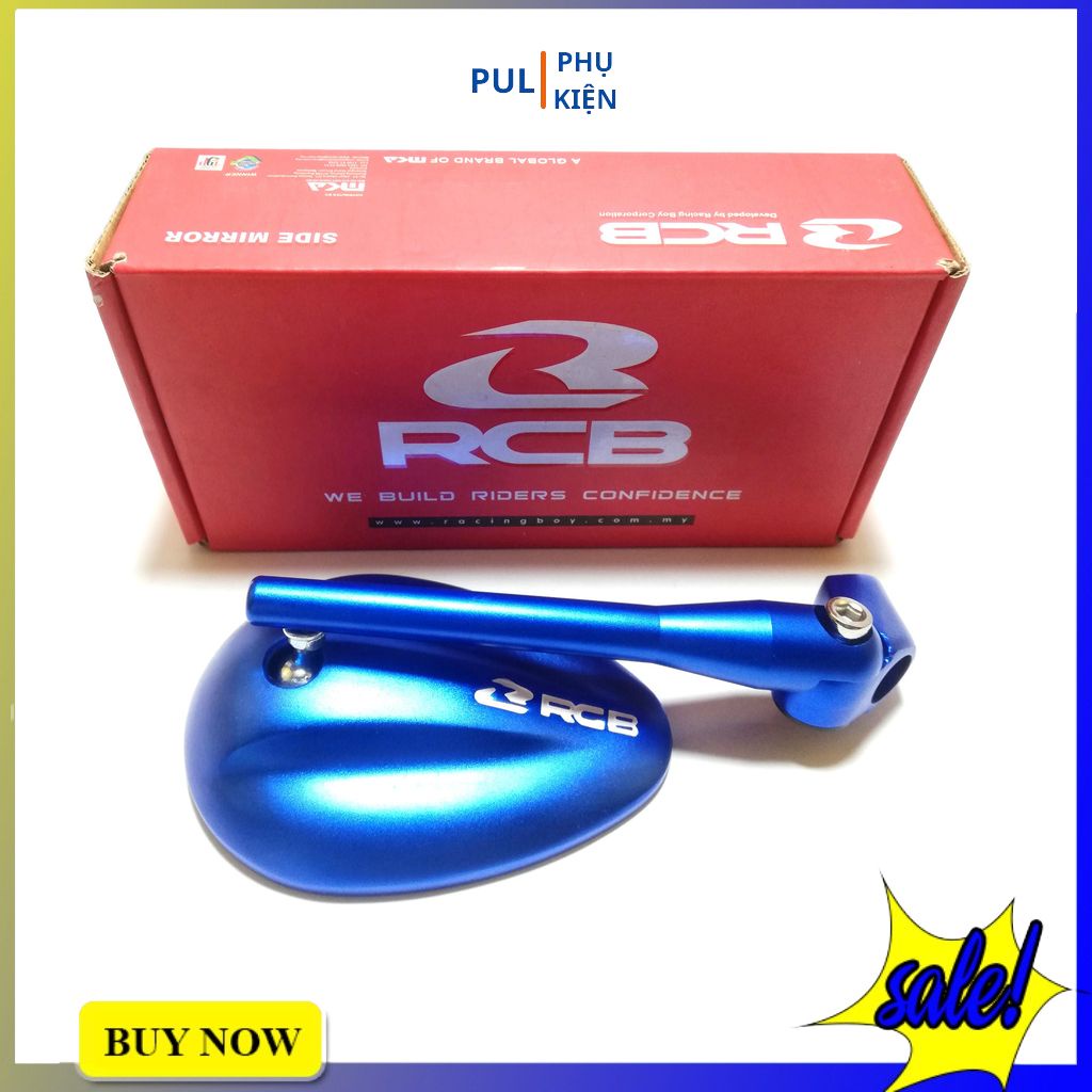 Gương chiếu hậu xe máy thời trang RCB kiểu sò hàng Racing Boy chính hãng cho xe Wave AB SH SH Mode Airblade...