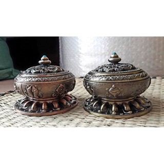 đỉnh đồng - lư hương khắc bát bảo cát tường mật tông