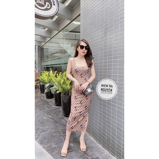Hình thật - Xả kho Đầm body maxi  micky thun lạnh mát lắm ạ, tôn dáng