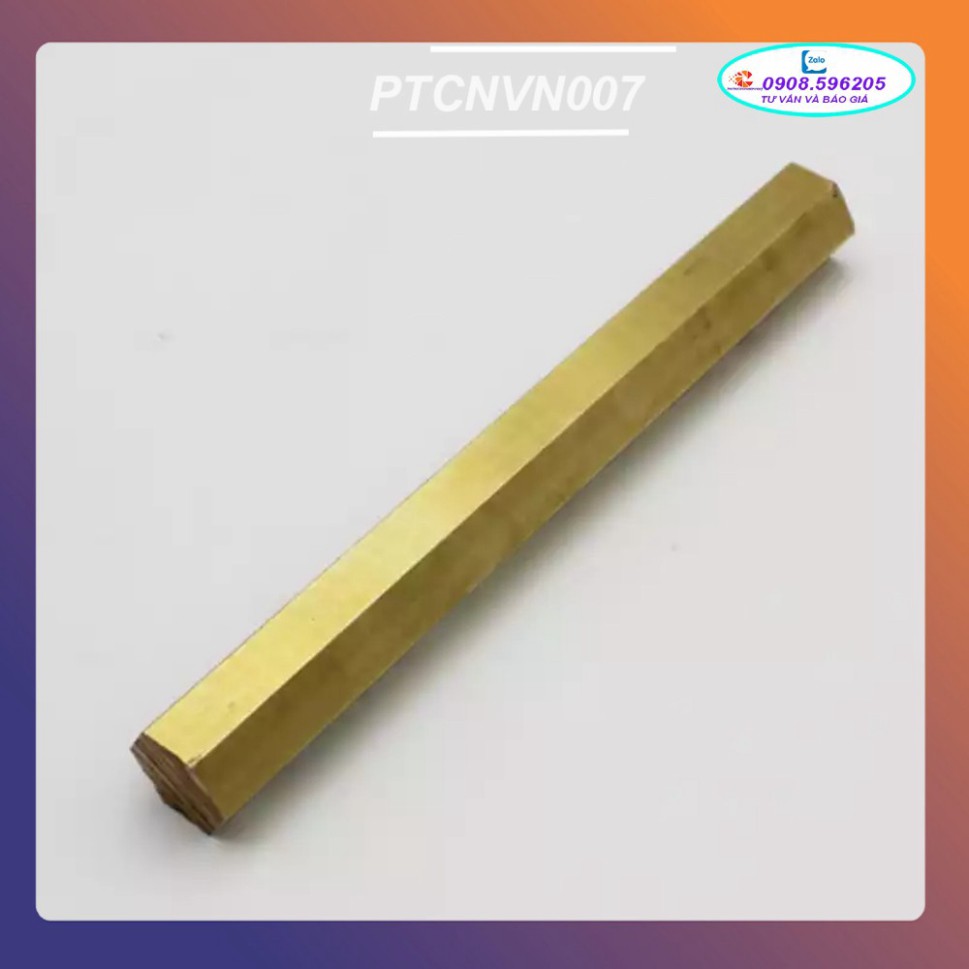 Đồng Lục Giác Thau,Đồng Vàng Cây 6 Cạnh Phi 24-->100 mm Dài 200mm DT TECHSHOP