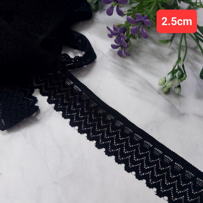 Ren thun viền , màu đen có nhiều mẫu , size từ 1cm đến 6cm