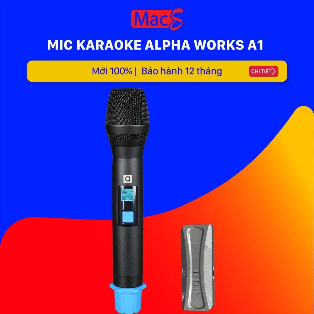 [Mã ELTECHZONE giảm 6% đơn 500K] Mic hát Karaoke Alphaworks A1 chính hãng PGI (Alpha Work) Micro a1