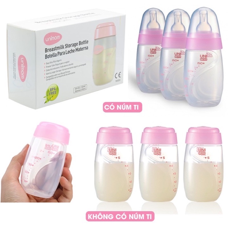 Bình trữ sữa Unimom 150ml - Hàn Quốc