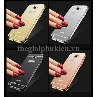 Ốp lưng viền kim loại lưng gương bóng cho Samsung Galaxy Note 2 N7100.