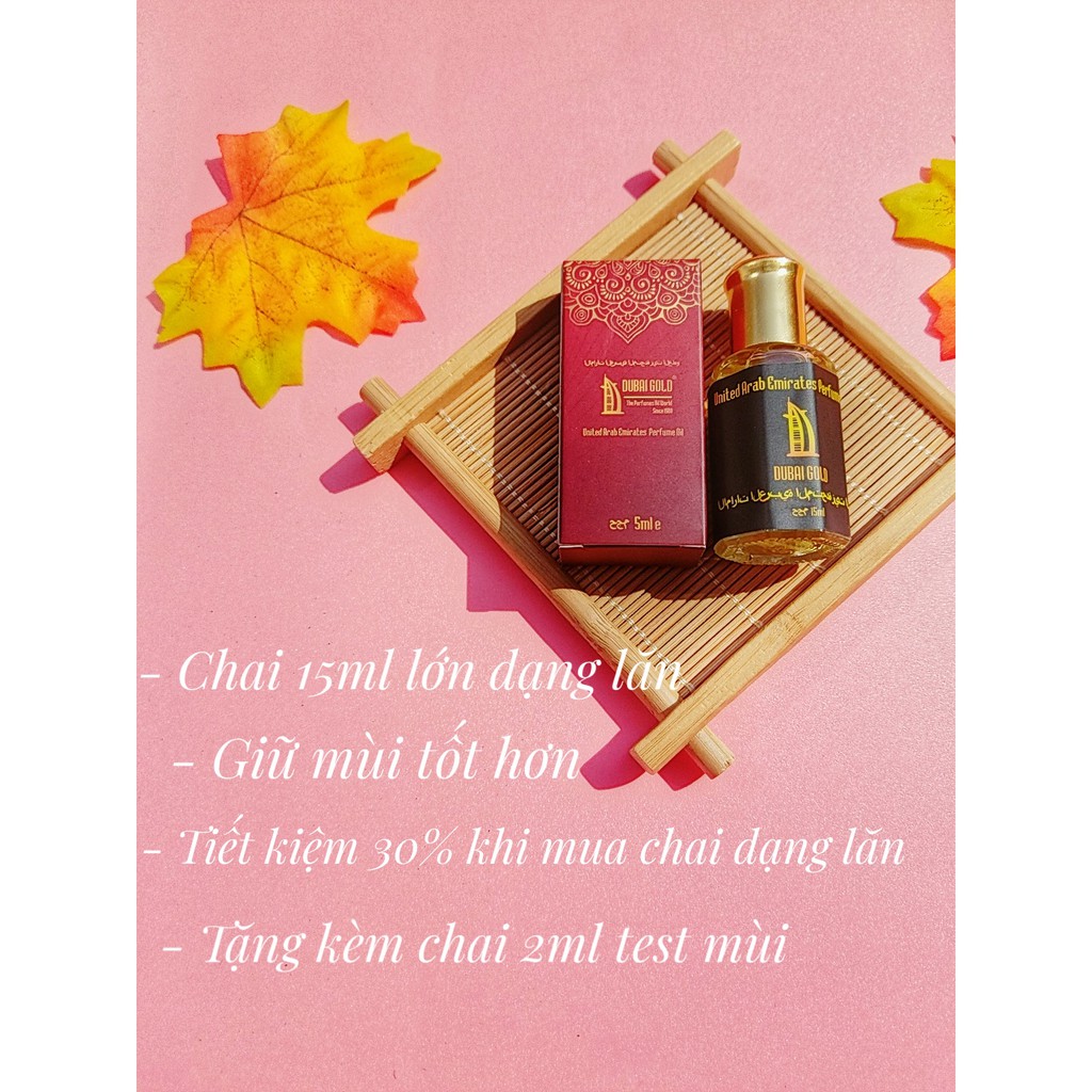 Tinh Dầu Nước Hoa Dubai Gold 17ml 15ml và 5ml Nam Nữ Nhập Khẩu Chính Ngạch | Thế Giới Skin Care