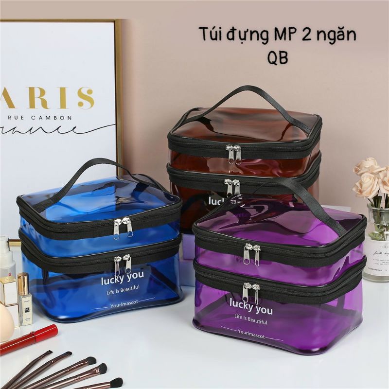 HỘP,TÚI ĐỰNG ĐỒ TRANG ĐIỂM,MỸ PHẨM TRONG SUỐT