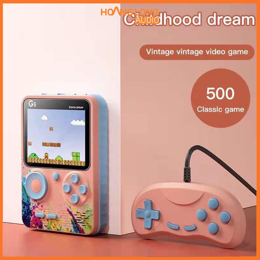 Máy chơi game G5 kết nối tivi, 2 người chơi, 500 trò chơi lưu trữ
