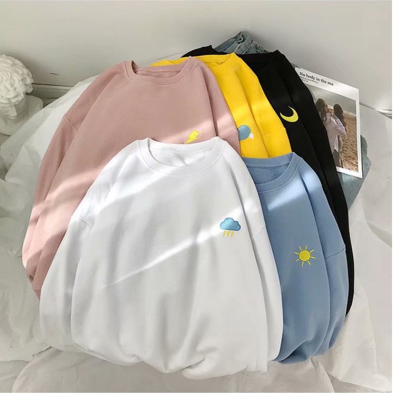 Áo Hoodie Nam M-5XL Dáng Rộng Cổ Tròn Họa Tiết Đơn Giản Cá Tính Thời Trang Phong Cách Hàn Quốc