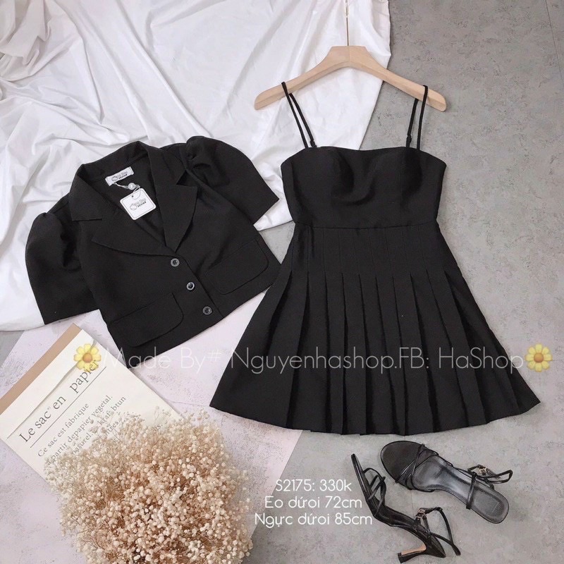 Đầm 2 Dây Xếp Ly Kèm Áo Khỉ Bigsize 55kg Đến 100kg (M/L/XL/XXL)