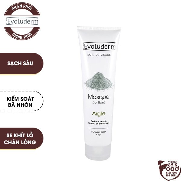 Mặt Nạ Đất Sét Làm Sạch, Thanh Lọc Da Evoluderm Purifying Mask Clay 150ml