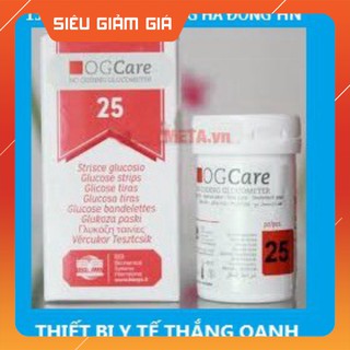 Que tiểu đường cho máy đo đường huyết Ogcare (hộp 25 que)