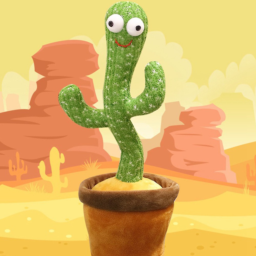 Giá thấp nhất❀Điện tử Lắc theo bài hát Dancing Cactus Plush Toy sang trọng dễ thương Khiêu vũ Đồ chơi giáo dục mầm non c