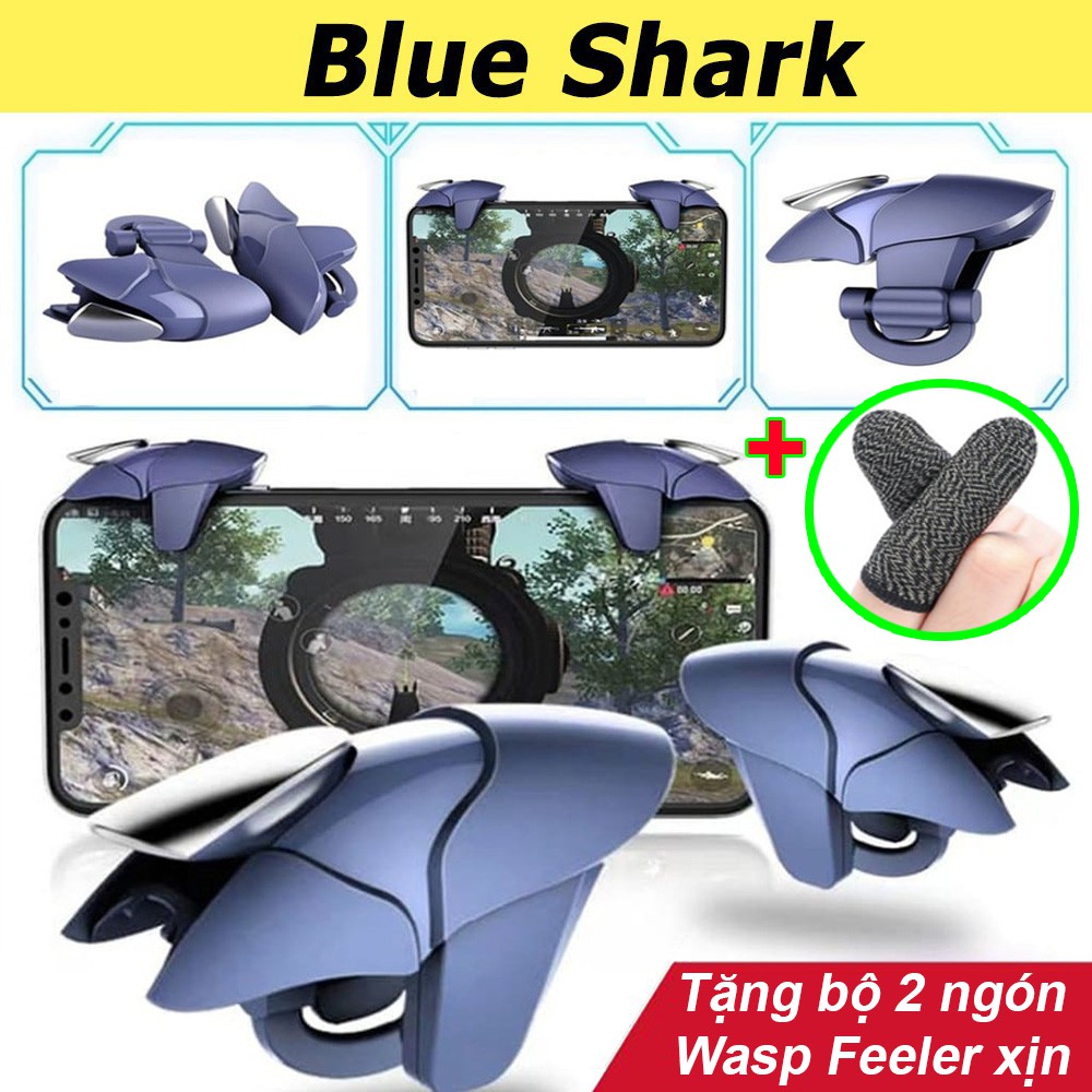 [Mã ELFLASH3 hoàn 10K xu đơn 20K] Nút bắn Pubg Blue Shark ♥️Freeship♥️ Nút bấm Pubg Phụ kiện chơi Pubg Mobile