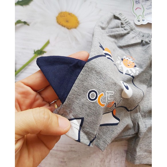 (6->18 tháng) Quần đùi Baby Shark chuẩn hãng Dokma, 100% cotton Mỹ cao cấp (DQ757)